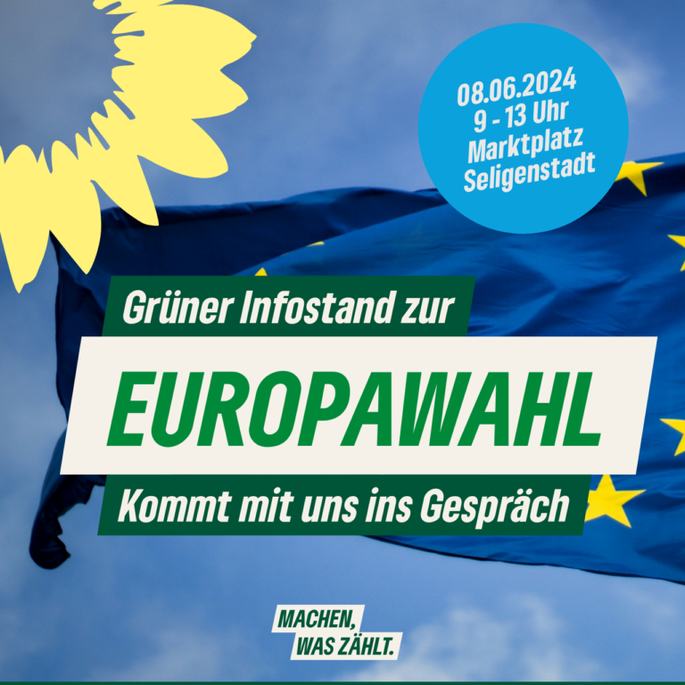 Grüner Infostand zur Europawahl
