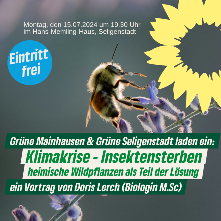Vortrag: Klimakrise – Insektensterben – Heimische Wildpflanzen als Teil der Lösung