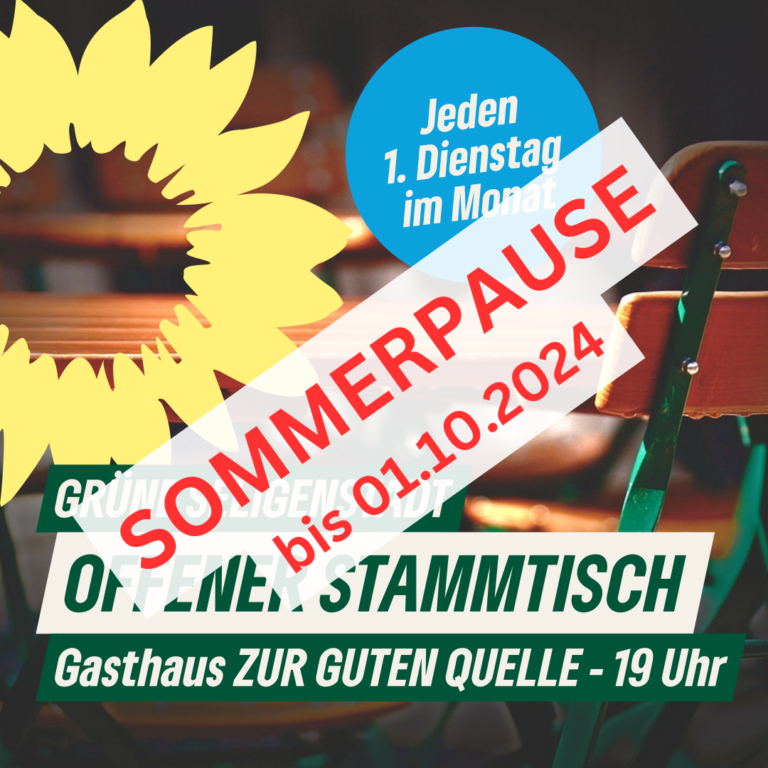 Grüner Stammtisch macht Sommerpause