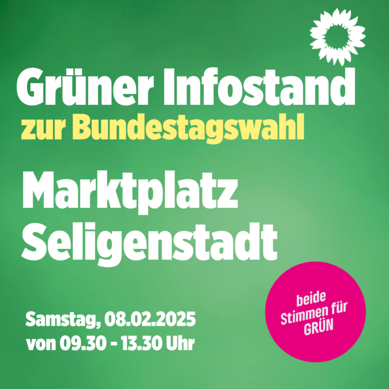 Grüner Infostand zur Bundestagswahl