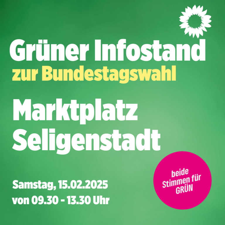 Grüner Infostand zur Bundestagswahl