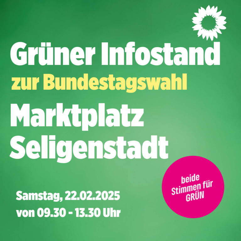 Grüner Infostand zur Bundestagswahl