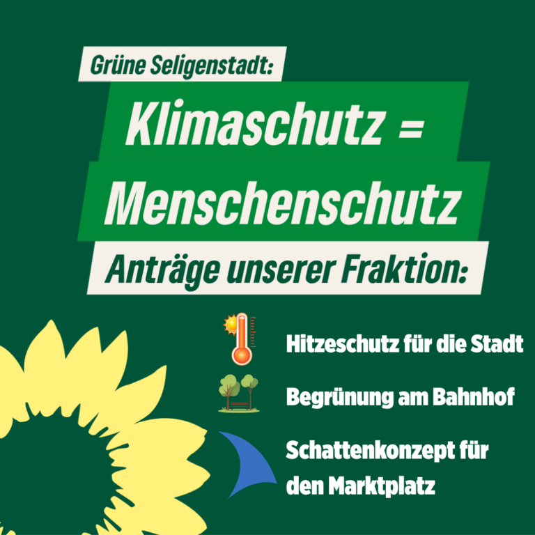 Grüne Seligenstadt fordern konsequente Klimaanpassungsmaßnahmen