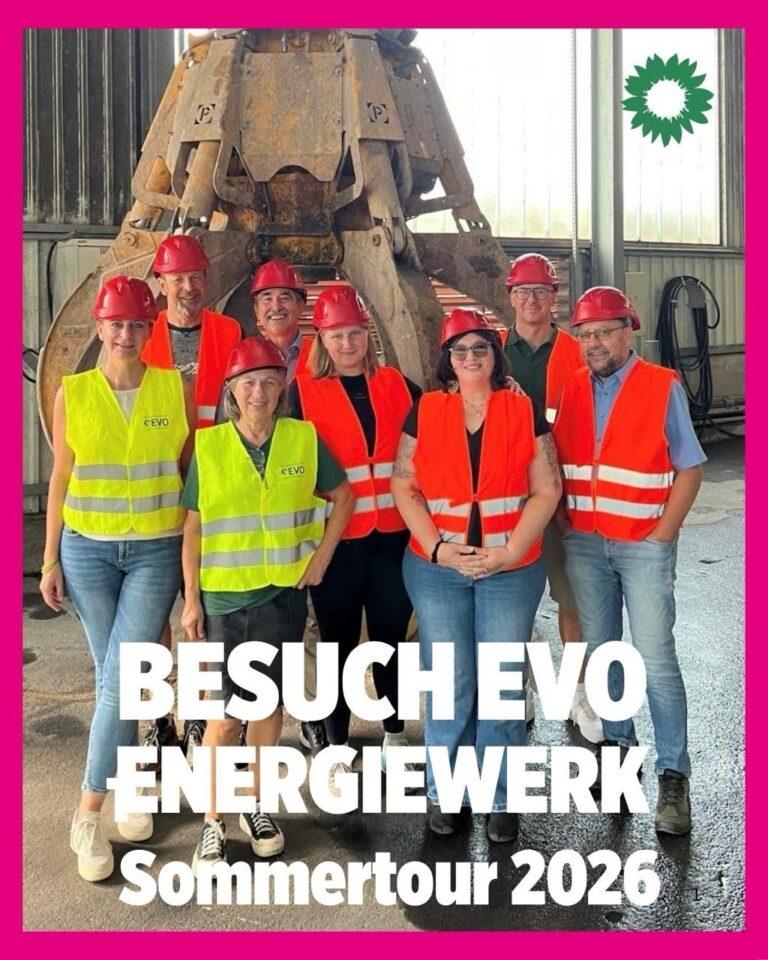 Energieversorgung und Wärmewende im Fokus: Grünen-Fraktion besucht EVO-Energiewerk